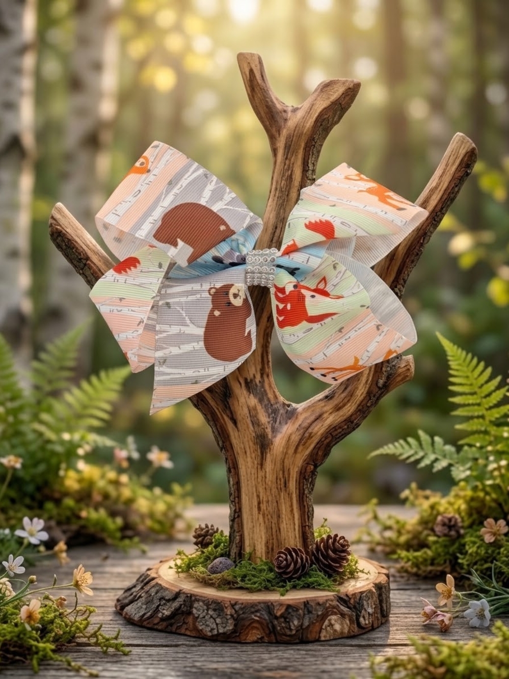 Medium Size Woodland Animal Theme Hairbow